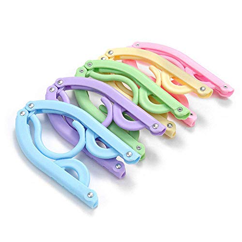 10 Pcs Travel Hangers Cruise Ship Essentials Accessories Portable Folding Clothes Hanger Foldable Drying Rack (10 Count)