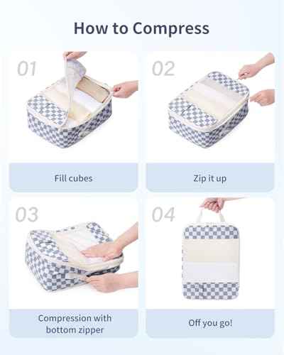 5 Set Compression Packing Cubes for Travel
