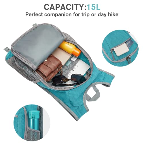10L 15L Hiking Backpack Lightweight Packable Hiking Daypack Small Travel Outdoor Foldable Shoulder Bag