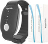 EmeTerm Fashion Anti-Nausea Wristband Relieve Morning Motion Travel Sickness Rechargeable Drug Free Bands Without Side Effects - Extra 2pack Conductive Gel (Black - Extra 2pack Conductive Gel)