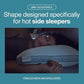 Cool+ Cut Out Adjustable Pillow King with Cooling Gel & Shoulder Cut