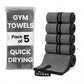 Microfiber Quick Dry Gym Towel 5 Pack (5 Count)