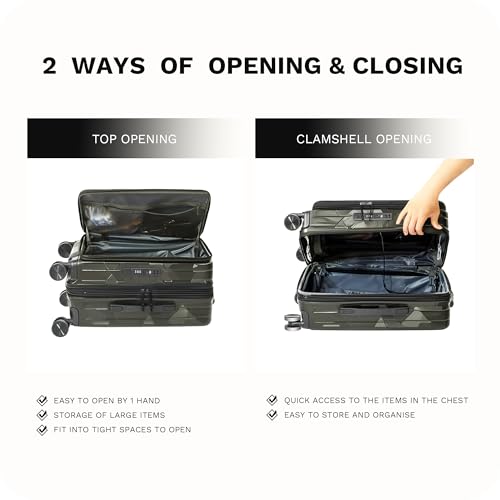 20 inch Carry On Luggage Expandable Top Opening