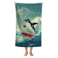 Microfiber Penguin Beach Towel Oversized