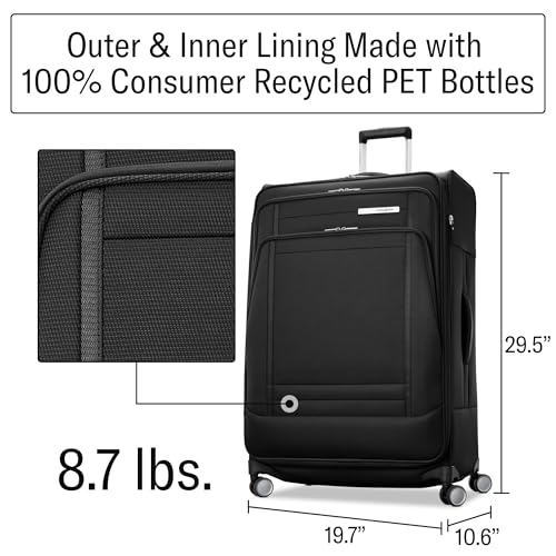 UpLIFT Lightweight Large Checked Softside Luggage with Spinner Wheels