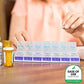 Weekly (7-Day) Pill Case, Medicine Planner, Vitamin Organizer Box, 2X-Large Push-Button Compartments, Color May Vary, BPA Free