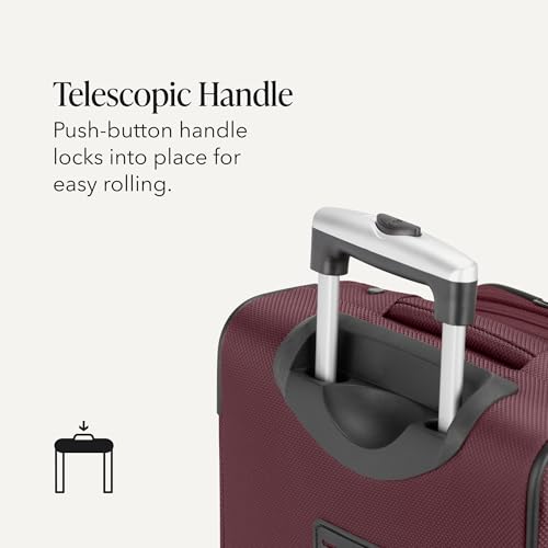Sion Softside Expandable Spinner Luggage Durable Lightweight Travel Suitcase (2 Count)