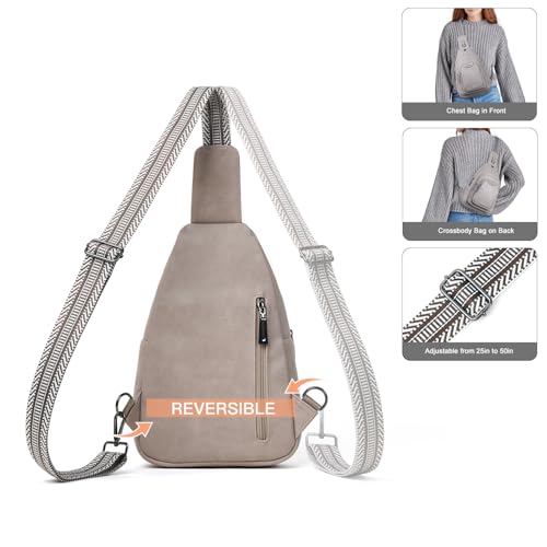 10L Crossbody Sling Bag for Women Men Anti Theft Cross Body Fanny Pack Belt Bag Purse Gifts for Women Faux Leather