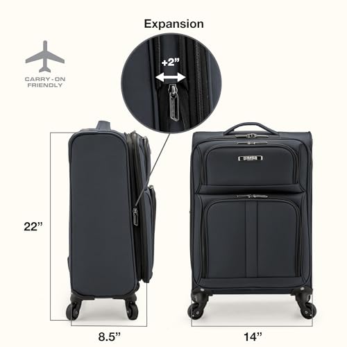Anzio Softside Expandable Luggage with Spinner Wheels