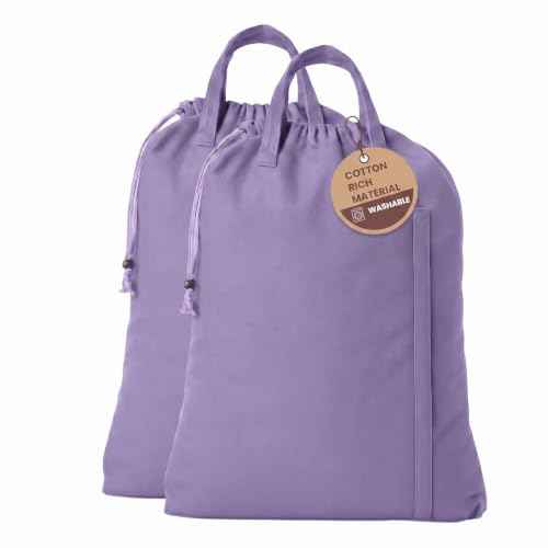 LFH Home Cotton Rich Large Premium Canvas Laundry Bag (2 Count)