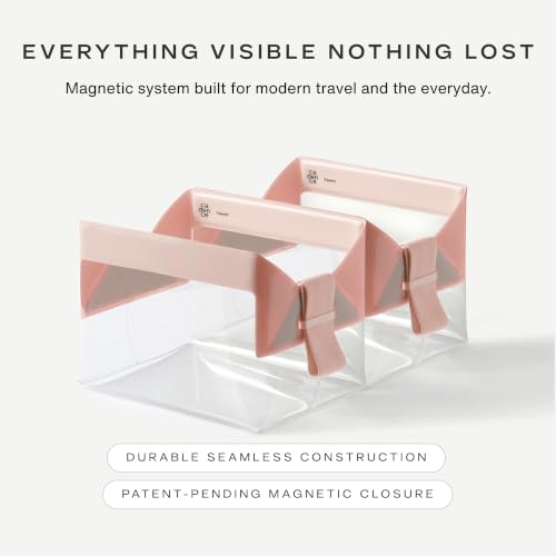 Parcel Clear Travel Kit with Zipperless Magnetic Closure