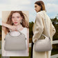 Genuine Leather Purses for Women with Detachable Satchel Strap