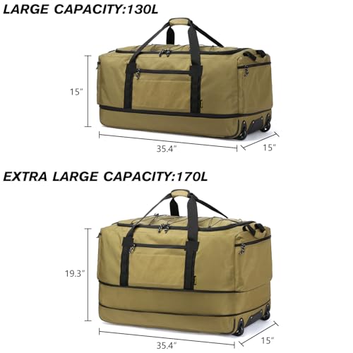 Collapsible Duffle Bag with Wheels 130
