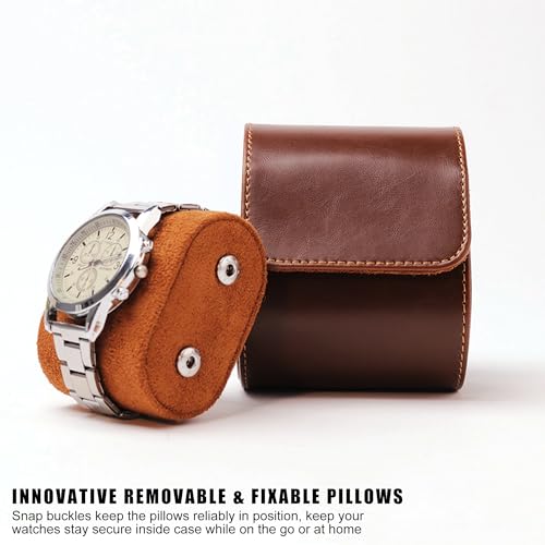 Longjet Watch Roll Travel Case for Men Portable Watches Organizer Box