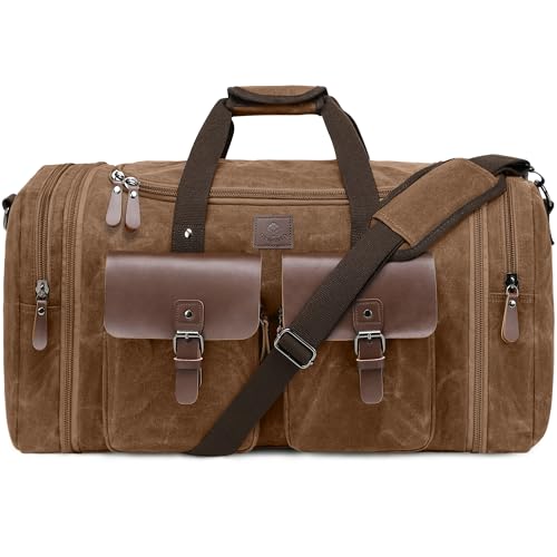 Waxed Canvas Duffle Bag for Men