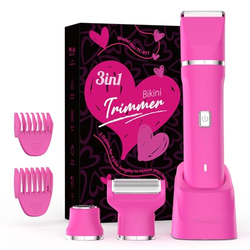 3-in-1 Bikini Trimmer for Women, Electric Shaver, Grooming Kit