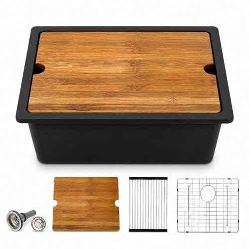 21 In. Black Granite Composite Kitchen Sink
