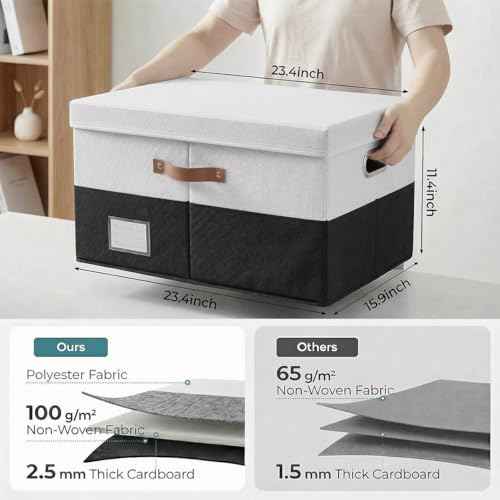 Storage Bins with Lids [3 (3 Count)