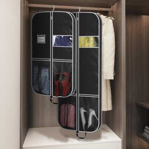 Upgrade Garment Bag Travel and Wardrobe Clothes Protector 60 in