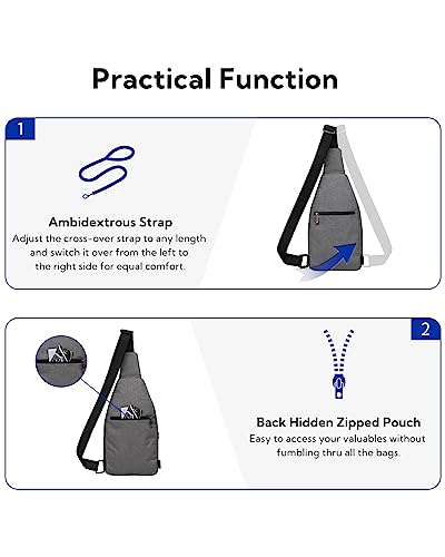 Medium Crossbody Sling Backpack Anti Theft Backpack for Traveling Chest Shoulder Bag