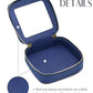 Clear Makeup Bag with Zipper Small Travel Cosmetic Case Navy Blue Mini Pouch for Purse Accessories Car Storgae Essentials Bag Purse Pouch Organizer Compact Small Clear Toiletry Bag for Traveling