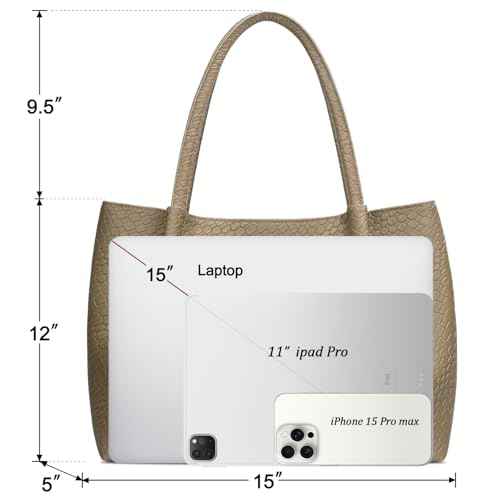 Tote Bag for Women Vegan Leather Shoulder Purse Trendy Travel Bag