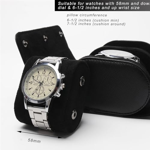 Longjet Watch Roll Travel Case for Men Portable Watches Organizer Box