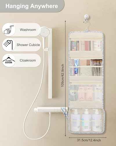 Travel Toiletry Bag with Hanging Hook