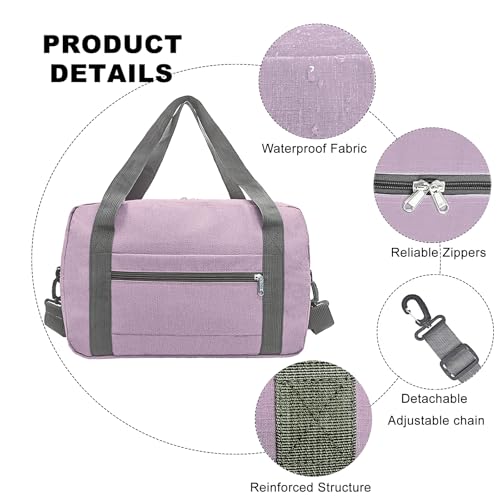 Foldable Carry on Luggage Bag 22x14x9 Personal Item Bag for Airplanes Travel Duffel Bag for Women and Men