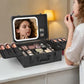 Makeup Case Makeup Bag with LED Mirror Makeup Organizer Large Cosmetic Bags Travel Train Case for Women