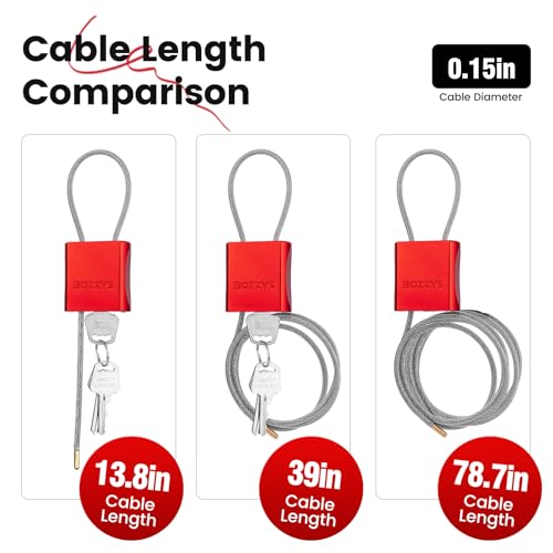 Cable Lock with 3 Keys