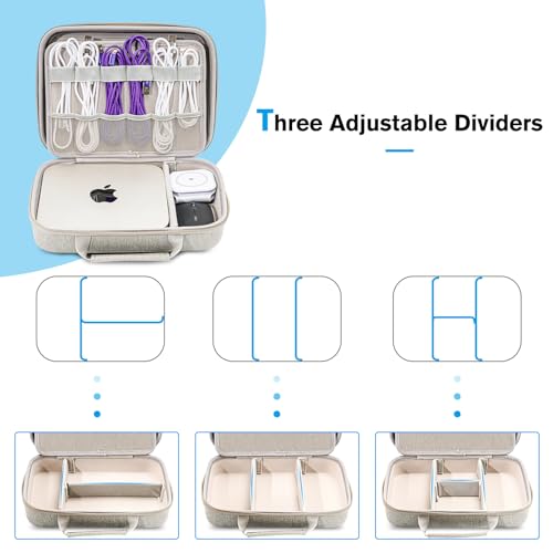 Hard Travel Electronic Organizer Case for MacBook Power Adapter Chargers Cables Power Bank Apple Magic Mouse Apple Pencil USB Flash Disk SD Card Small Portable Accessories Bag
