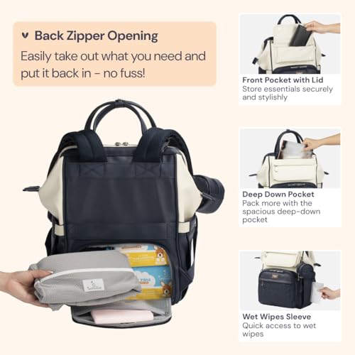 Leather Diaper Bag Backpack