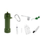 Outdoor Water Filter for Drinking Survival, Portable Water Purifier and Filtration System for Camping, Hiking, Travel, and Emergency Preparedness (Green)