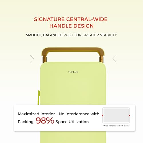 Balance 20" Wide Handle Suitcase Hardside Zipperless Luggage Green