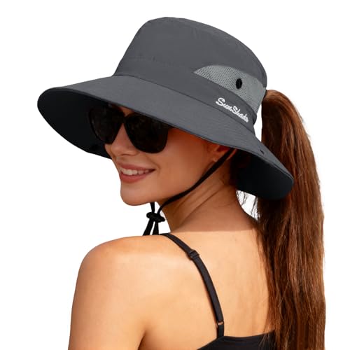 Women's Ponytail Safari Sun Hat