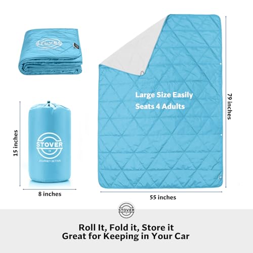 Outdoor Waterproof Fleece Travel Blanket for Camping