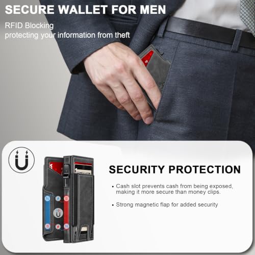 Wallet for Men Wallet with Slim Pop Up Card Holder 9 (13 Count)