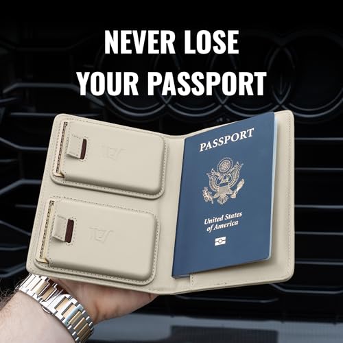 Passport Wallet with AirTag Holder