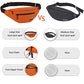 Crossbody Bag for Women Men Orange Shoulder Fanny Pack Hands