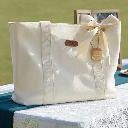 BRIDAL White Canvas Tote Bag