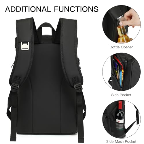 36 Cans Backpack Cooler Insulated Leakproof PU Soft Large Cooler Bag