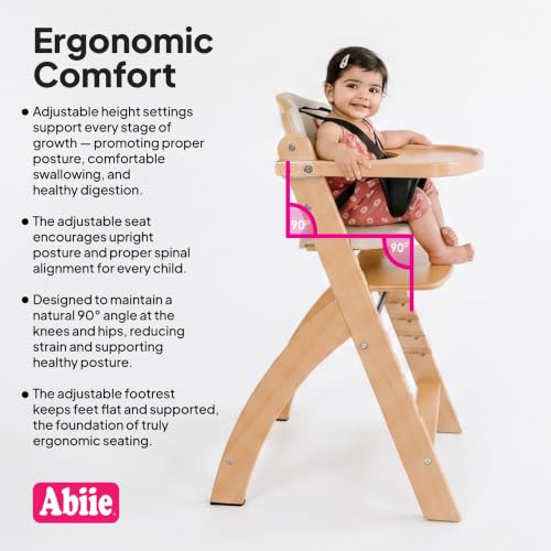 Beyond Junior Convertible Wooden High Chair with Removable Tray