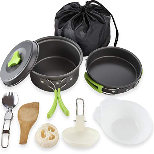 Camping Cookware Mess Kit for Backpacking Gear