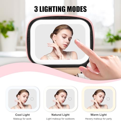 Mini Makeup Bag with Led Mirror