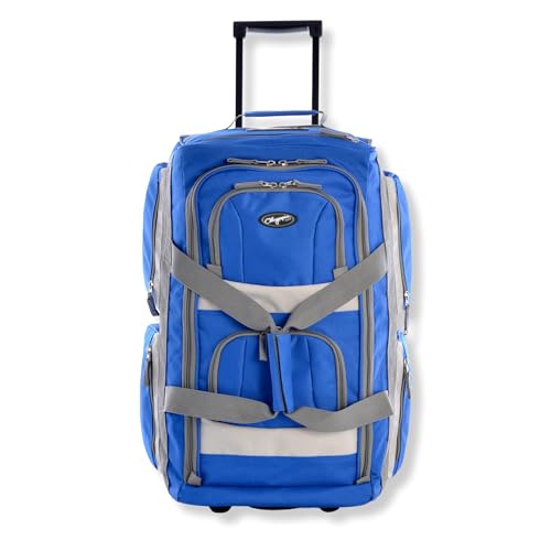 29 inch Jumbo Size 8 Pockets Wheeled Rolling Duffel Bag Water Resistant Luggage Lightweight Travel Suitcase with Retractable Handle