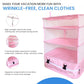 Stow-N-Go Hanging Travel Shelves, Packing Organizer for Luggage. Carry on Closet for Suitcase. Expandable Packing Cube. Travel Essentials. (Pink - XL, XL = (L) 17.7" x (W) 11.8")