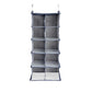 Hanging Cotton Blend and Plastic Closet Shoe Organizer with 10 Storage Compartments