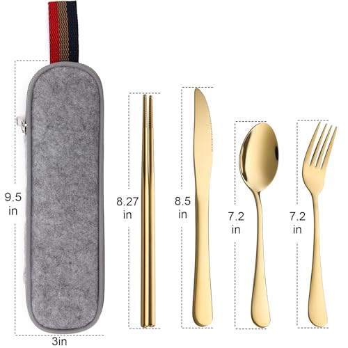 Travel Utensils with Case (5 Count)