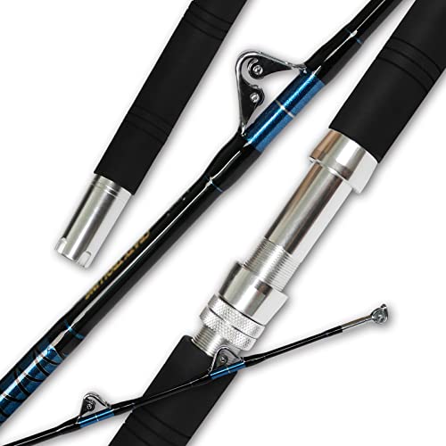 Saltwater Offshore Heavy Trolling Fishing Rod Big Game Conventional Boat Fishing Roller Rod Pole with All Roller Guides
